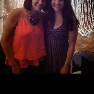 Orangish link flowy tank